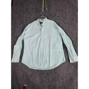 Ralph Lauren Striped Oxford Shirt Long Sleeve Button Down Casual Men Sz XL Work‎